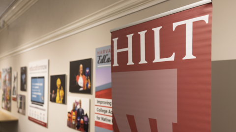 HILT red and white crimson banner