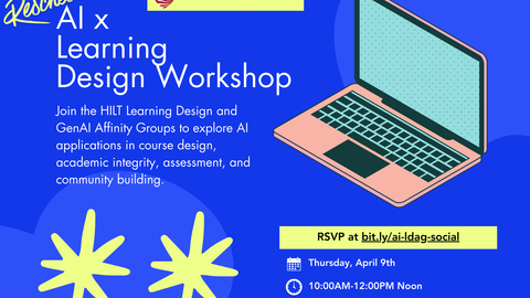 Blue AI event flyer