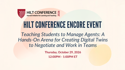 HILT Conference Encore Event flyer with colorful transparent clouds and the 2026 HILT Conference logo