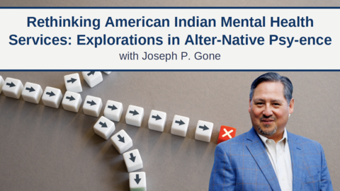 Rethinking American Indian Mental Health Services: Explorations in Alter-Native Psy-ence FLYER