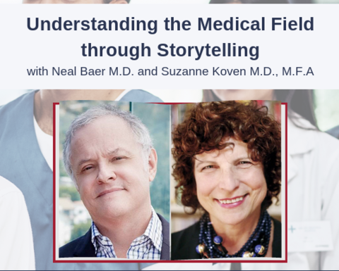 Understanding the medical field through storytelling event flyer