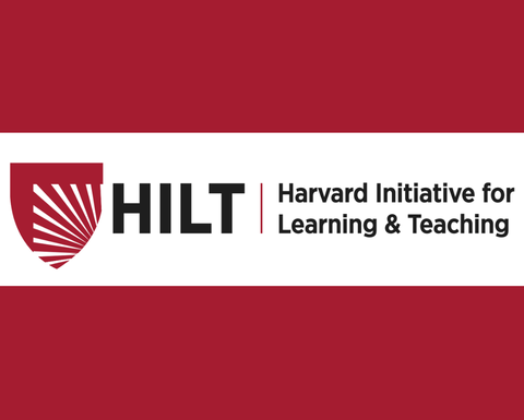 HILT logo and red Harvard shield