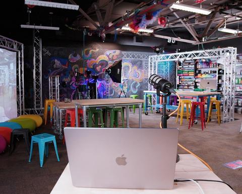 Colorful lab studio